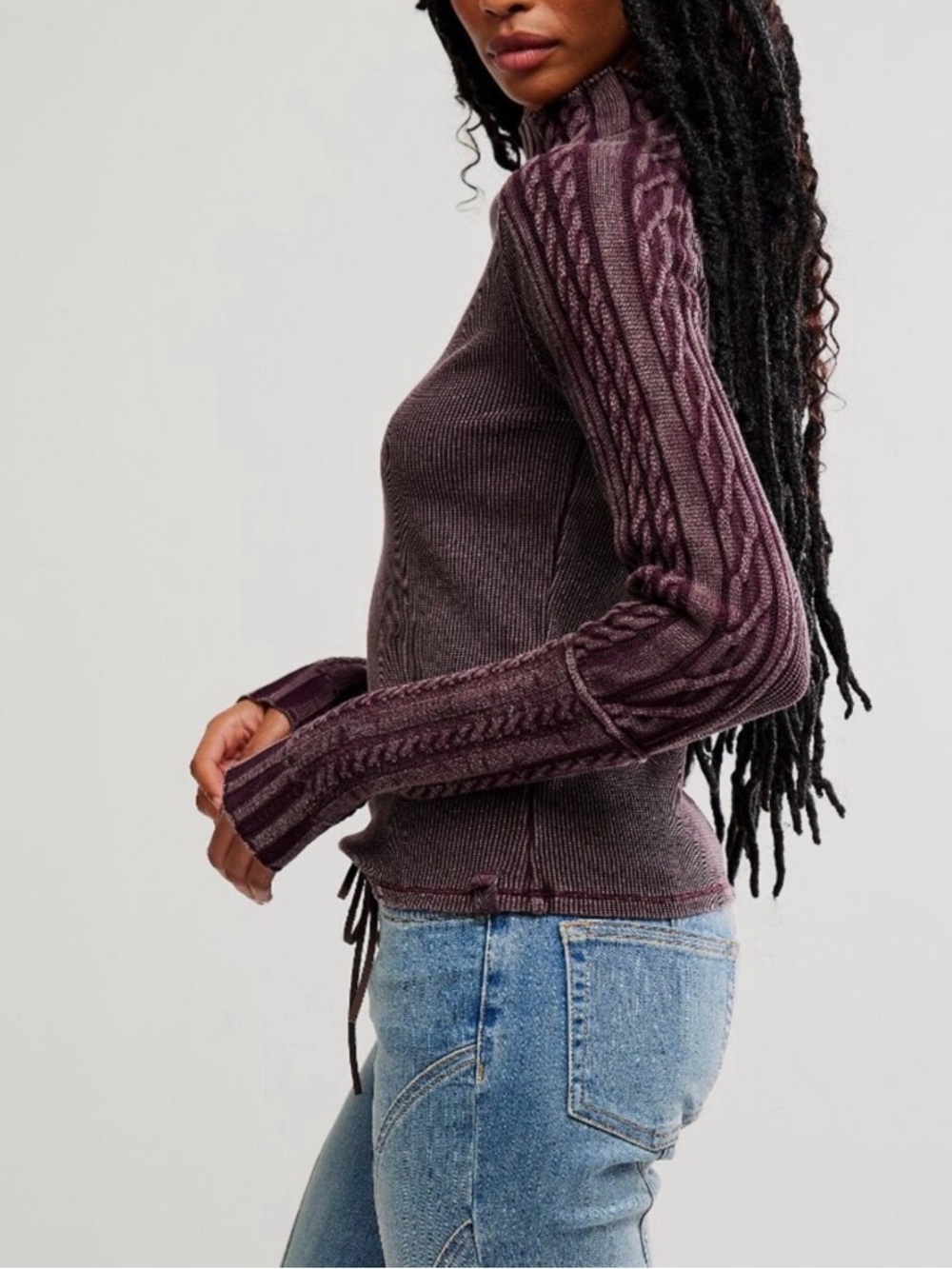 Free People We the Free Breezy Top / Vintage Grape NWT - Picture 3 of 5